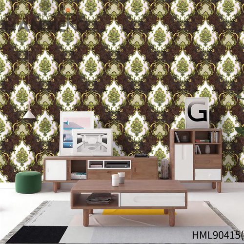 HANMERO PVC Professional Supplier Flowers Embossing European wallpaper decorating 0.53*9.5M Saloon