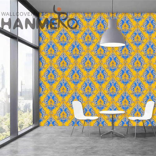 HANMERO PVC Professional Supplier 0.53*9.5M Embossing European Saloon Flowers where to buy wallpaper borders