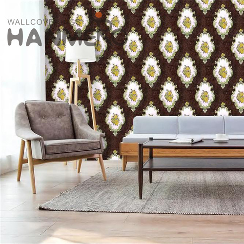 HANMERO PVC Professional Supplier Flowers Embossing European 0.53*9.5M Saloon wallpaper for your room