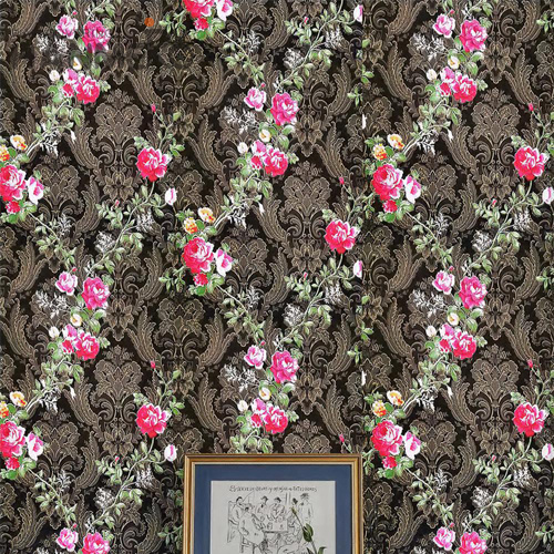 HANMERO PVC Embossing Flowers Professional Supplier European Saloon 0.53*9.5M room wall wallpaper