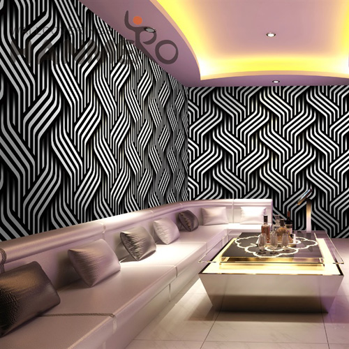 HANMERO PVC wallpaper design for bedroom Geometric Embossing Modern Kids Room 0.53*9.5M Manufacturer