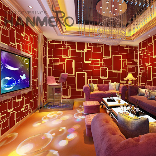 HANMERO PVC Manufacturer Geometric 0.53*9.5M Modern Kids Room Embossing wallpaper home interior