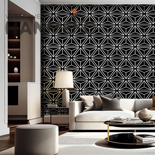 HANMERO Kids Room Manufacturer Geometric Embossing Modern PVC 0.53*9.5M textured wallpaper online