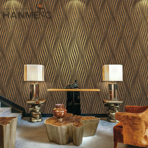HANMERO PVC Professional 0.53M Embossing Modern Lounge rooms Geometric wall paper borders