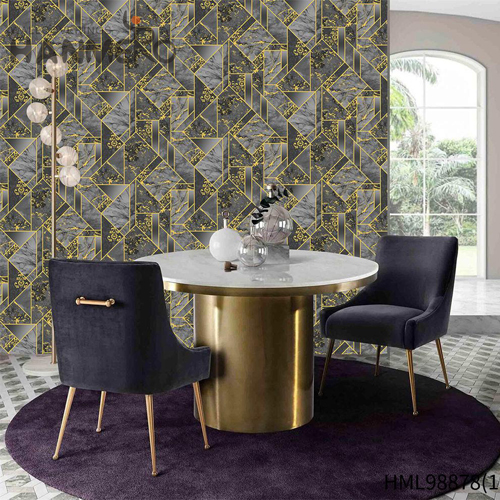 HANMERO PVC Lounge rooms Geometric Embossing Modern Professional 0.53M wallpaper for your room