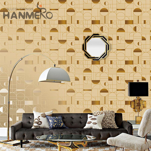 HANMERO PVC Professional Geometric Embossing Lounge rooms Modern 0.53M amazing wallpaper for home