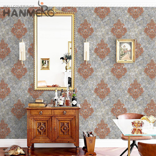 HANMERO PVC Professional Geometric Modern Embossing Lounge rooms 0.53M buy bathroom wallpaper