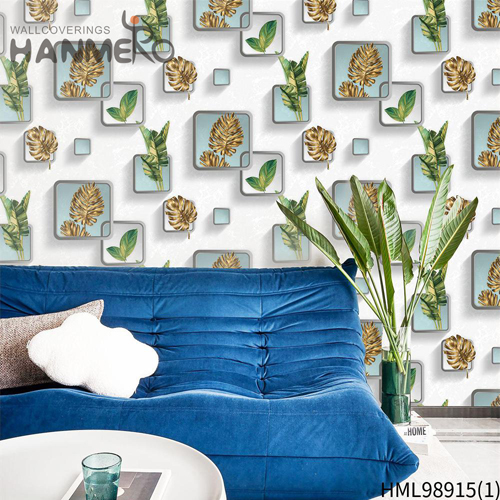 HANMERO Professional PVC Geometric Embossing 0.53M black border wallpaper Modern Lounge rooms