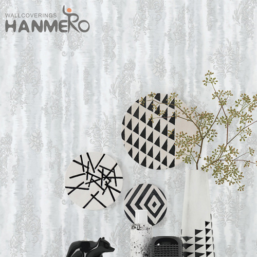 HANMERO PVC Professional Geometric wallpaper where to buy Modern Saloon 0.53*10M Embossing