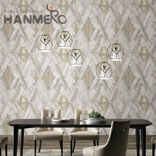 HANMERO PVC Hot Selling 0.53*10M Embossing Modern Kitchen Geometric designer wall papers