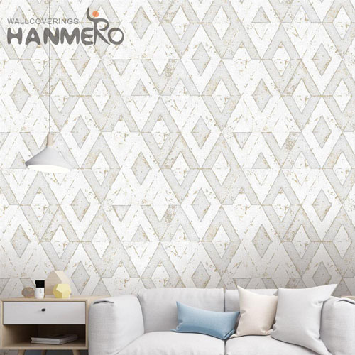 HANMERO PVC Professional Supplier wallpaper homes Embossing Modern House 0.53*10M Geometric