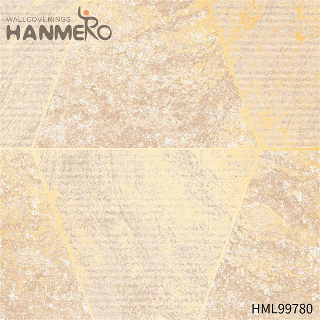 HANMERO Exporter PVC Gold Foil Geometric Restaurants 1.06*15.6M free wallpaper Modern Embossing