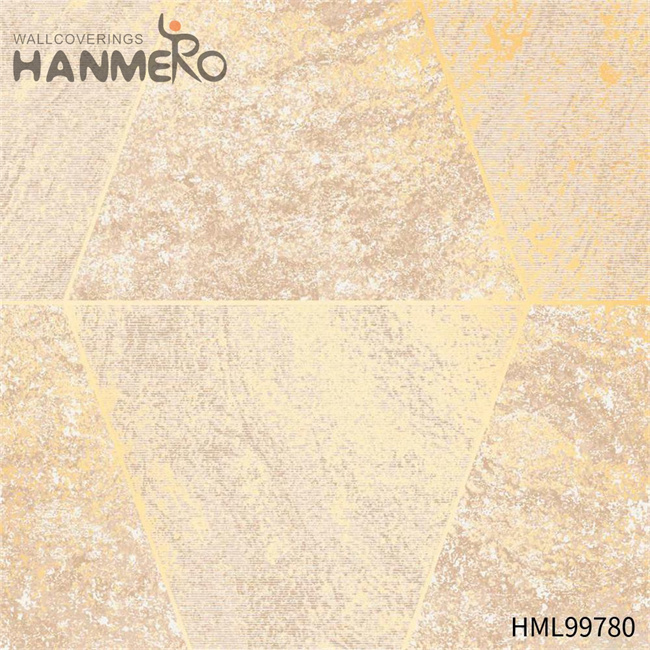 HANMERO Exporter PVC Gold Foil Geometric Restaurants 1.06*15.6M free wallpaper Modern Embossing