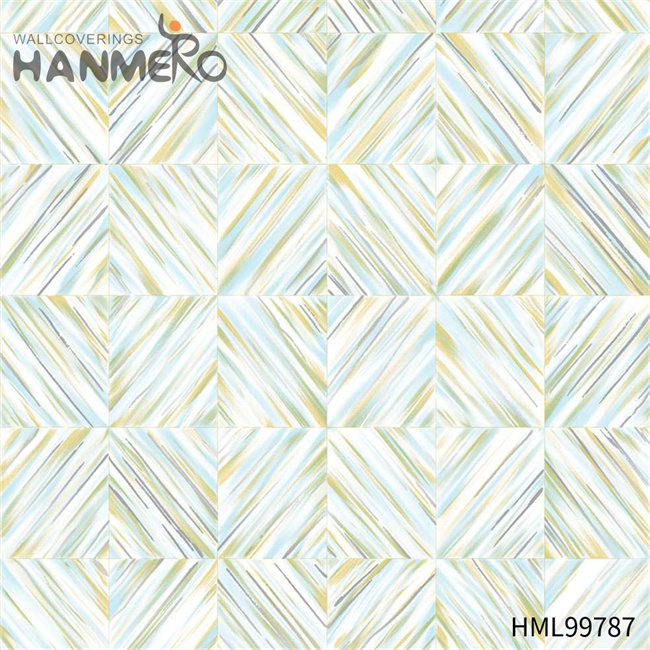 HANMERO Exporter Embossing Modern Restaurants 1.06*15.6M home wallpaper borders Geometric PVC Gold Foil