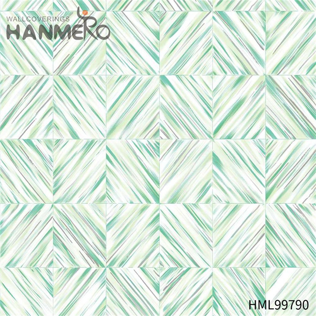 HANMERO Exporter Geometric PVC Gold Foil Embossing Modern Restaurants 1.06*15.6M modern black wallpaper
