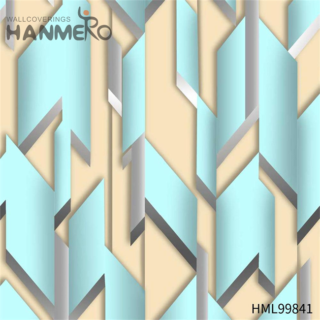 HANMERO New Design PVC Gold Foil Geometric Embossing Modern 1.06*15.6M home decor with wallpaper Theatres