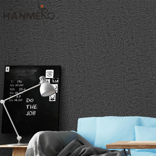 HANMERO PVC Durable Solid Color 0.53M Modern Bed Room Embossing wall wallpaper designs