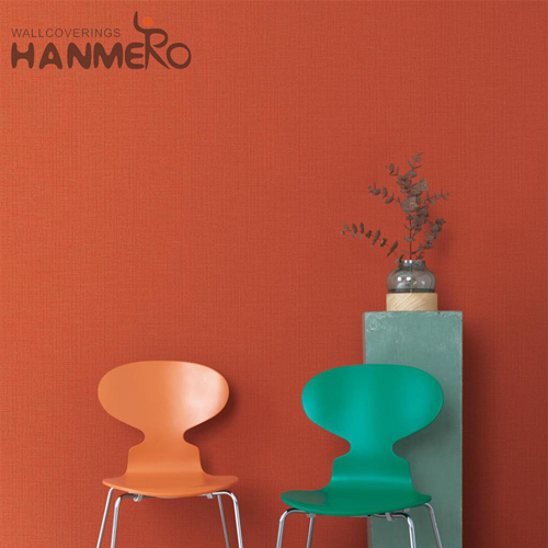 HANMERO PVC Durable Solid Color Embossing Modern 0.53M Bed Room red and black wallpaper for walls