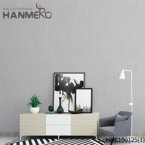 HANMERO PVC Durable Solid Color Modern Embossing Bed Room 0.53M bedroom wallpaper for sale