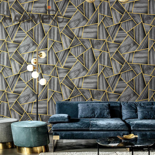 HANMERO wallpaper pictures Imaginative Geometric Embossing Modern TV Background 0.53M PVC