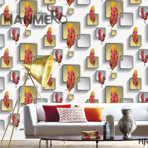 HANMERO PVC Imaginative 0.53M Embossing Modern TV Background Geometric wallpaper online shop