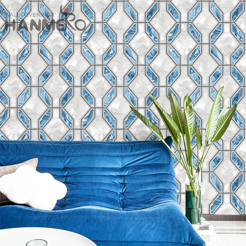 HANMERO PVC Imaginative Geometric TV Background Modern Embossing 0.53M wallpaper for your house