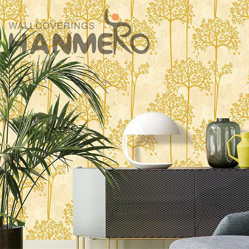 HANMERO Imaginative 0.53M cheap prepasted wallpaper Embossing Modern TV Background PVC Geometric