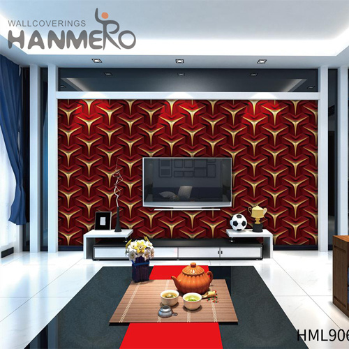 HANMERO PVC Standard Geometric Embossing Modern Cinemas 0.53*9.2M 3d wallpaper