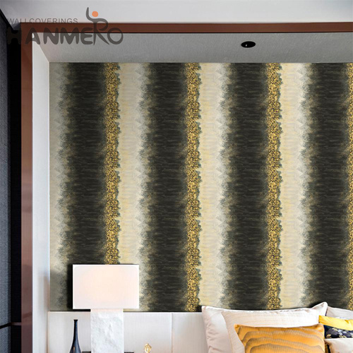 HANMERO PVC 0.53*9.2M Geometric Embossing Modern Cinemas Standard wallpaper design for room