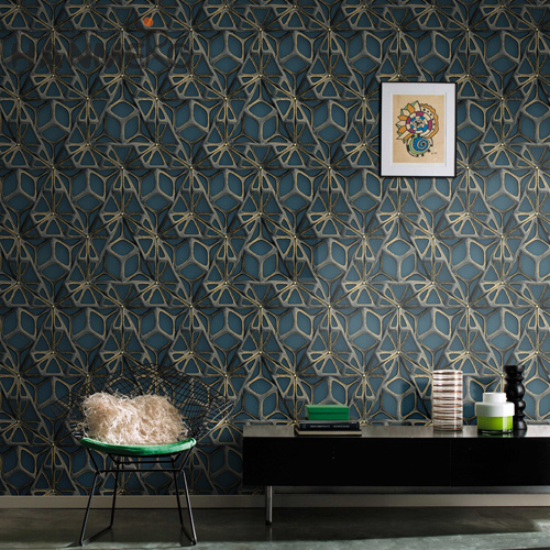 HANMERO PVC wallpaper in house Geometric Embossing Classic Saloon 0.53*9.2M Simple