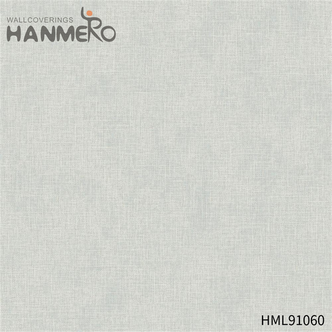 HANMERO bedroom wallpaper for sale Durable Solid Color Embossing Modern Restaurants 0.53*10M PVC