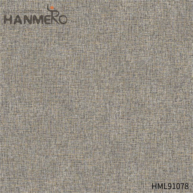 HANMERO Durable Embossing Modern Restaurants 0.53*10M wallpaper where to buy Solid Color PVC