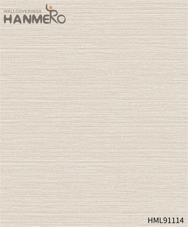 HANMERO wallpaper decoration design Durable Solid Color Embossing Modern Restaurants 0.53*10M PVC