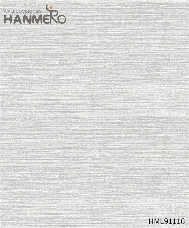 HANMERO interior home wallpaper Durable Solid Color Embossing Modern Restaurants 0.53*10M PVC