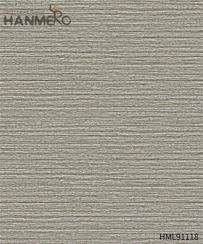 HANMERO house decoration wallpaper Durable Solid Color Embossing Modern Restaurants 0.53*10M PVC