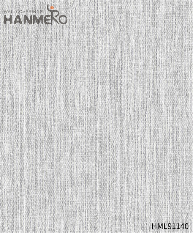 HANMERO price of wallpaper Durable Solid Color Embossing Modern Restaurants 0.53*10M PVC