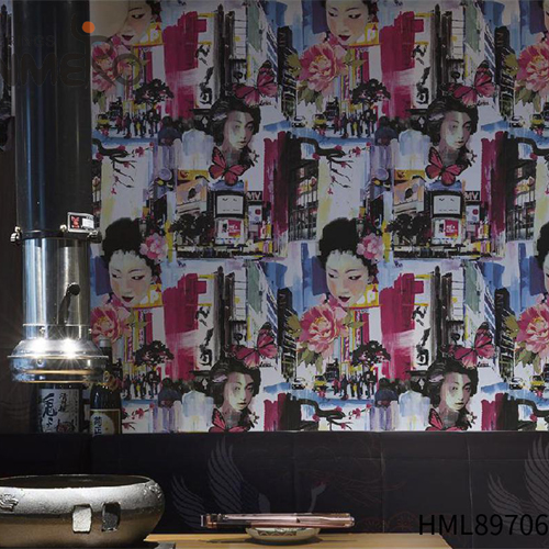 HANMERO PVC Seller Study Room Embossing Pastoral Flowers 0.53*10M wallpaper room design