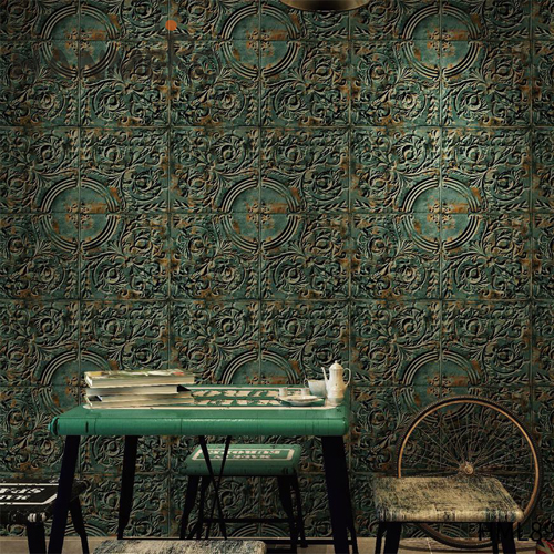 HANMERO Embossing Seller Flowers PVC Pastoral Study Room 0.53*10M prepasted wallpaper for sale