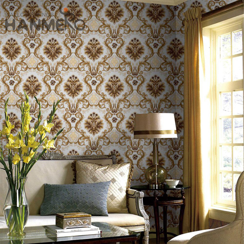 HANMERO PVC Standard wallpaper world Deep Embossed European Sofa background 1.06*15.6M Flowers