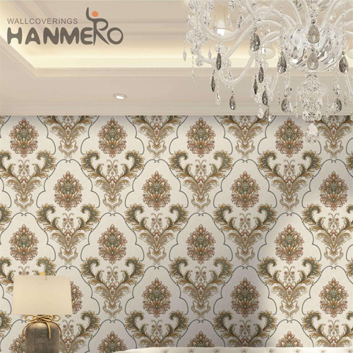 HANMERO PVC Standard Flowers Deep Embossed European wallpaper in bedroom designs 1.06*15.6M Sofa background