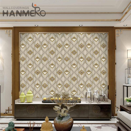 HANMERO PVC New Style Geometric house wallpaper design Modern TV Background 0.53*9.2M Embossing