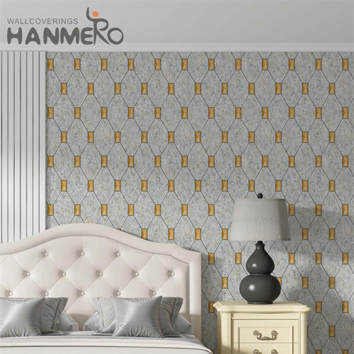 HANMERO 0.53*9.2M New Style Geometric Embossing Modern TV Background PVC wallpaper wallcovering