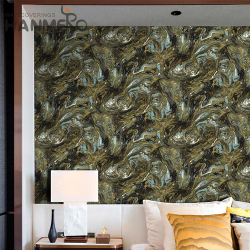 HANMERO PVC New Style TV Background Embossing Modern Geometric 0.53*9.2M wallpaper for house price