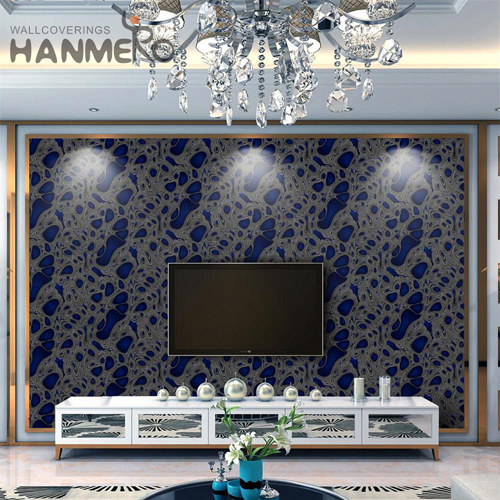 HANMERO PVC Modern Geometric Embossing New Style TV Background 0.53*9.2M wallpaper in living room
