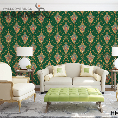 HANMERO PVC Cheap Damask wallpaper homes European Exhibition 0.53*9.2M Deep Embossed