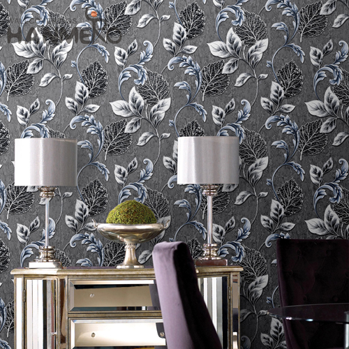 HANMERO PVC Cheap Damask Deep Embossed wallpaper bedroom design Exhibition 0.53*9.2M European