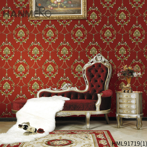 HANMERO PVC Cheap Damask Deep Embossed European online wallpaper shopping 0.53*9.2M Exhibition