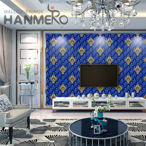 HANMERO PVC Cheap Damask Deep Embossed European Exhibition modern wallpaper home 0.53*9.2M