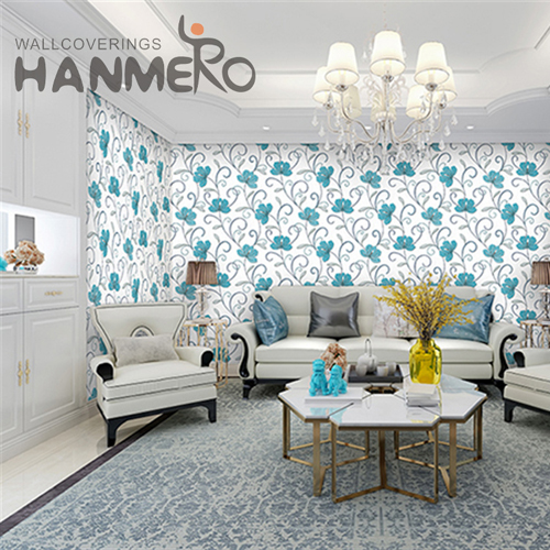 HANMERO PVC Exported 0.53*9.2M Deep Embossed Pastoral Home Wall Flowers wallpaper for walls shop