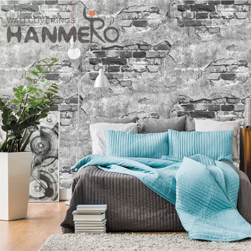 HANMERO PVC Exported Home Wall Deep Embossed Pastoral Flowers 0.53*9.2M black wallpaper decor